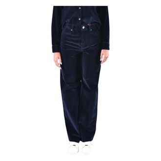 Max Mara Dames, Broeken, Blauw, Maat: 2XS Katoen