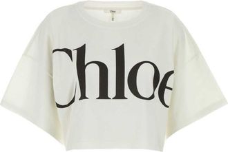Chlo&eacute; Ivory Cotton Oversize T-shirt