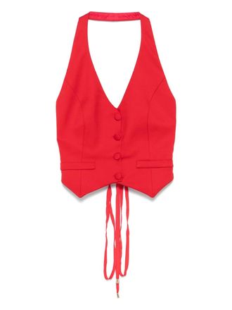 Nissa halterneck top - Red
