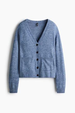 H&M Loose-fit Cardigan in Blue Melange at Nordstrom, Size Xx-Small