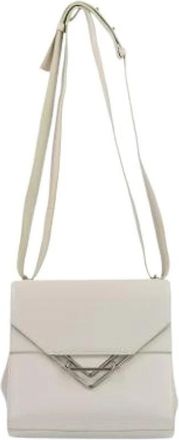 Bottega Veneta Pre-owned Cross Body Bags, female, Gray, Size: ONE SIZE Pre-owned The Clip Calfskin Shoulder Bag