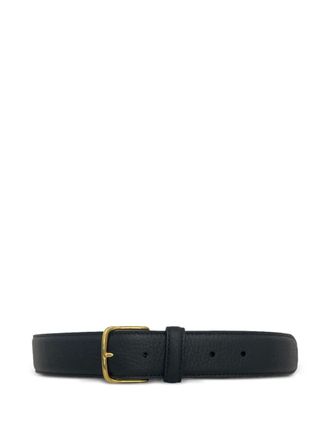 The Row textured buckle belt - Black