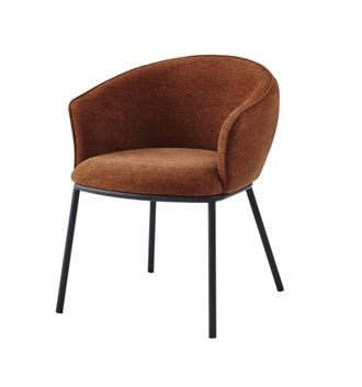 Moloo Sillón de mesa de tela Luxury Terracota