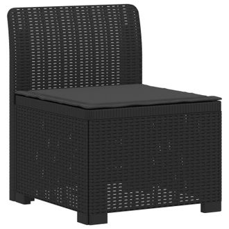 vidaXL Divano Da Giardino A 1 Posto Con Cuscino Aspetto Rattan Pp Vidaxl