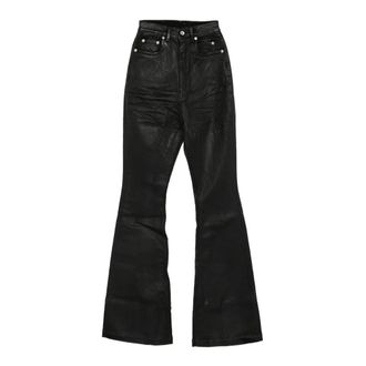 Rick Owens Flared Jeans, female, Black, Size: W26 Bolan Bootcut Jeans
