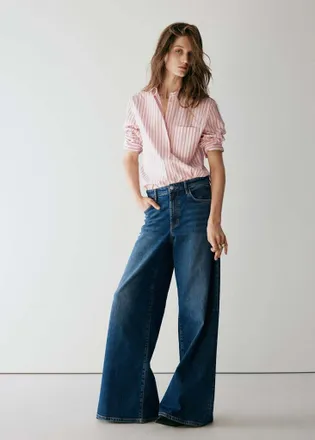 Mango Camicia dritta misto cotone e lyocell rosa - Donna - XXS - MANGO