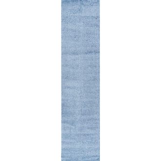 Jonathan Y Designs Haze Solid Low-Pile Area Rug in Classic Blue at Nordstrom, Size 5Ft 0In X 5Ft 0In