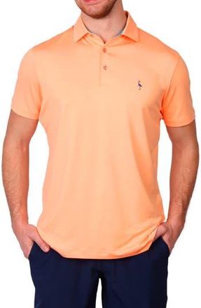 Tailorbyrd Solid Mélange Performance Polo in Tangerine at Nordstrom Rack, Size Xx-Large