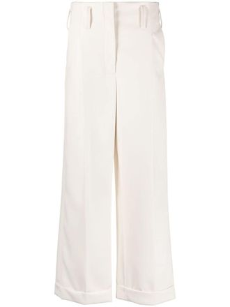 Philosophy di Lorenzo Serafini Pantaloni dritti a vita alta - Bianco