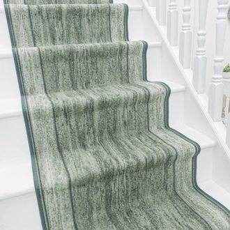 Runrug Stair Runner Carpet - Durable, Non-Slip, 5.4mm - Rama in Green | Size: 100 cm x 600 cm