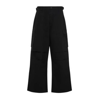 032c Broeken, Heren, Zwart, M, Katoen, Zwarte Broek Aw 24 Herenmode