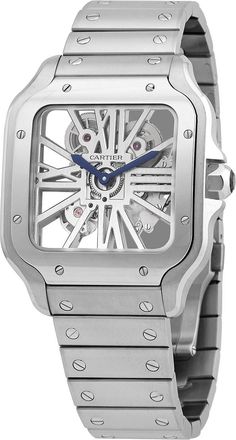 Cartier Pre-owned Cartier Santos Transparent (Skeleton) Dial Mens Watch WHSA0015