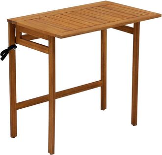 Miliboo Tavolino da balcone pieghevole in legno massello L80 cm CARMEN