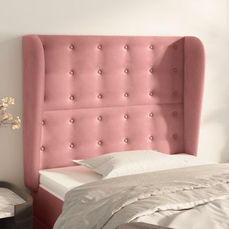 vidaXL Cabecero Con Orejas De Terciopelo Rosa 103x23x118/128 Cm Vidaxl
