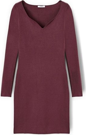 Motivi Gebreide kokerjurk met sweetheart halslijn - Dames - Kleedjes - Rood - S - Polyester - Kleedjes