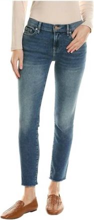 7 For All Mankind Roxanne Ankle Slim Cigarette Jeans In Blue
