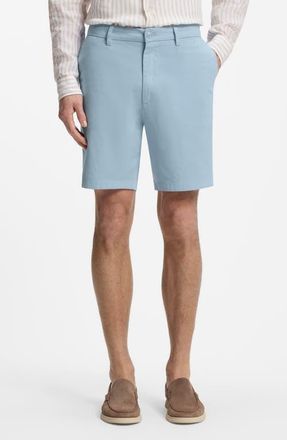 BOSS Kane Flat Front Stretch Cotton Chino Shorts in Light/Pastel Blue at Nordstrom, Size 30