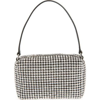 Alexander Wang Medium Heiress Crystal & Leather Handbag in 100 White at Nordstrom