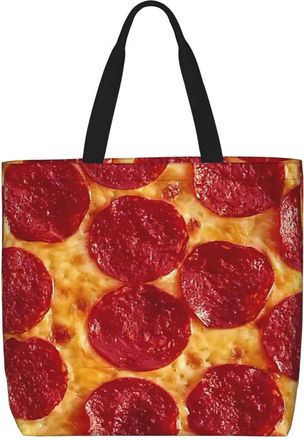 Generic Women Handbag Pepperoni Pizza Travel Tote Bag Fashion Print Crossbody Bags, For School, Wedding, Graduation, Gym, Swim