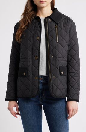 Lucky Brand Quilted Hunting Jacket in Black at Nordstrom, Size X-Small