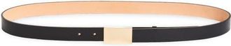 Victoria Beckham Leather Belt in Black at Nordstrom, Size 100