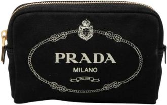 Prada Pre-owned Bags, female, Black, Size: ONE SIZE Pre-owned Vintage Pouch