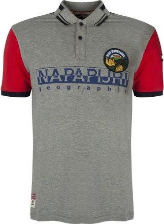 Napapijri Rechte Pasvorm Polo - Heren - Tops - Grijs - Maat: XL Katoen