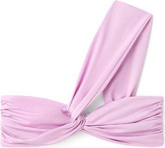 Mango Asymmetric Bandeau Bikini Top in Light/pastel Purple at Nordstrom, Size X-Small