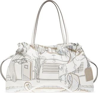 Tory Burch Ella Drawstring Tote - Dames - Shoppers - Beige - ONE Size - Katoen - Tassen