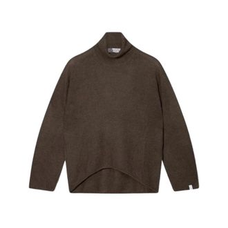 10 Days Jersey de punto fino con cuello alto - Knitwear - Mujer - Marr&oacute;n - S