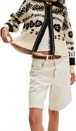 Free People Shelby Long Sleeve Cardigan In Neutral Combo