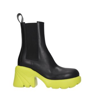 Bottega Veneta Stivaletti Donna Pelle Nero/Kiwi