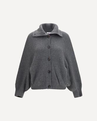 Brunello Cucinelli High neck cashmere Cardigan Female L