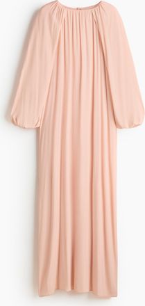 H&M Drapiertes Maxikleid - Puderrosa