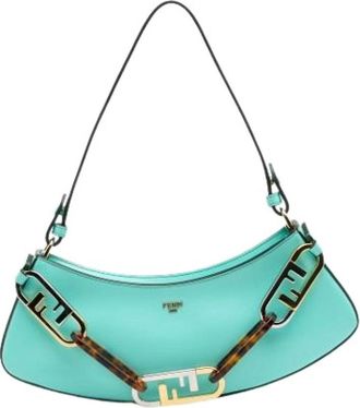 Fendi Pre-owned Shoulder Bags, female, Blue, Size: ONE SIZE Pre-owned Satchel