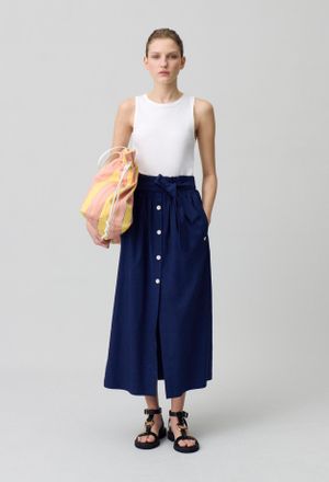 Claudie Pierlot Jupe mi-longue &agrave; boutons