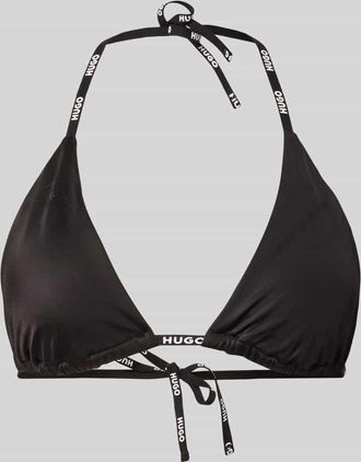HUGO BOSS Bikini-Oberteil mit Logo-Applikation Modell PURE TRIANGLE in Black, Gr&ouml;&szlig;e XL