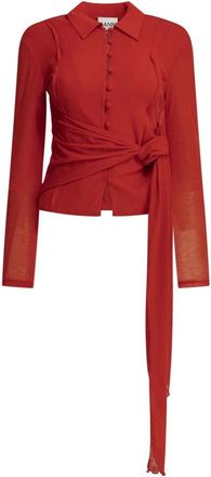 Ganni Donna, Camicette, Rosso, S, new