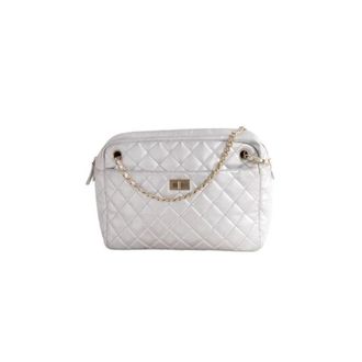 Chanel Pre-owned Camera Schoudertas - Dames - Vintage Schoudertas - Grijs - ONE Size - Leer - Vintage