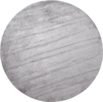 Beliani Beliani - Alfombra De Viscosa Gris Claro 140 Cm Pelo Corto Sala De Estar Gesi Ii