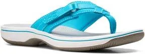 Clarks Breeze Sea Flip Flop Sandal in Aqua Synth at Nordstrom Rack, Size 10