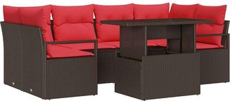 vidaXL Conjunto De Sof&aacute; De Jard&iacute;n 7 Uds. 6-n&uacute;mero De Plazas Vidaxl