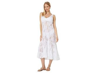 Lilly Pulitzer Finnley Lace Cover-Up Womens Swimwear Resort White Paradise Found Lace : XXS, Lace/Polyester