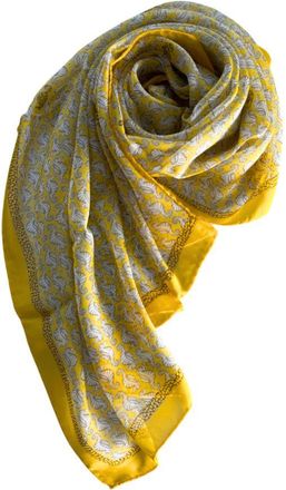 Borbonese yellow Silk Women Womens Scarf