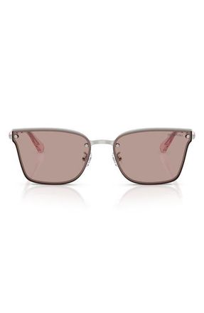 Swarovski 62mm Irregular Sunglasses in Silver/Light Purple Brown at Nordstrom