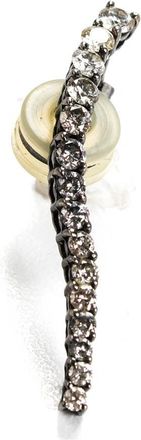 Jack Vartanian Womens 18kt Gold Diamond Voyear Omega Back Earrings 1.25 3g