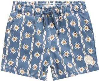 Rylee + Cru Sun Wave Board Shorts in Marine at Nordstrom, Size 12-18M
