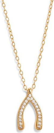 Kate Spade New York dream big pendant necklace in Clear/Gold at Nordstrom Rack