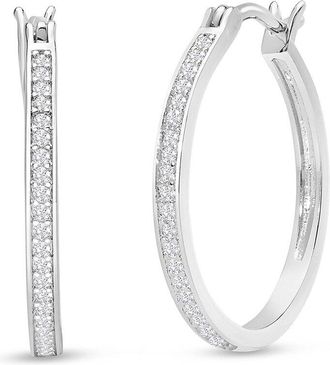 Jaclyn Smith Platinum Plated 0.25 Ct. Tw. Lab-Grown Moissanite Earrings