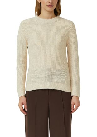 s.Oliver Strickpullover S.OLIVER, Damen, Gr. 34, light beige melange, Strick, Obermaterial: 59% Baumwolle, 37% Polyacryl, 4% Wolle, meliert, unifarben, normal 